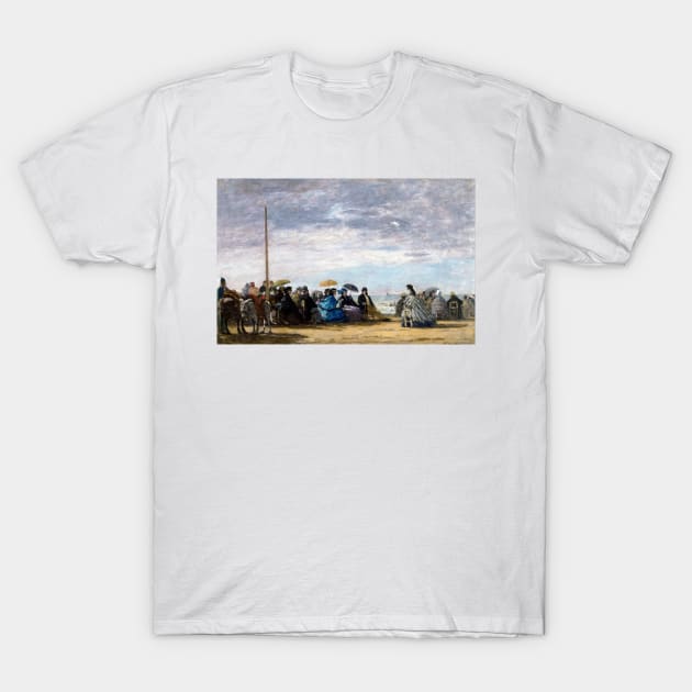 Eugene Boudin The Beach T-Shirt by pdpress